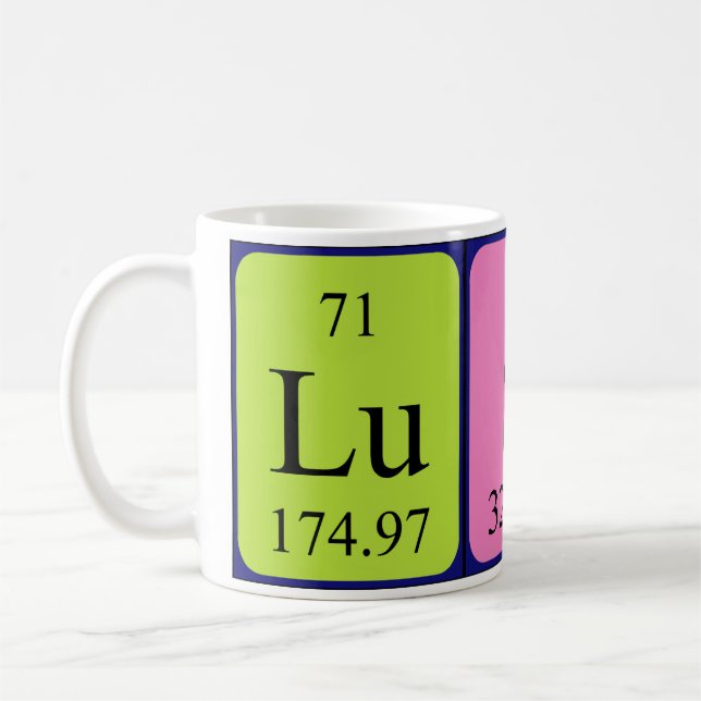 Mug Taille des mots du tableau périodique (Gauche)