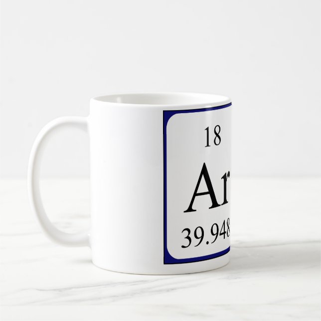 Mug Taille du nom de table périodique art (Gauche)