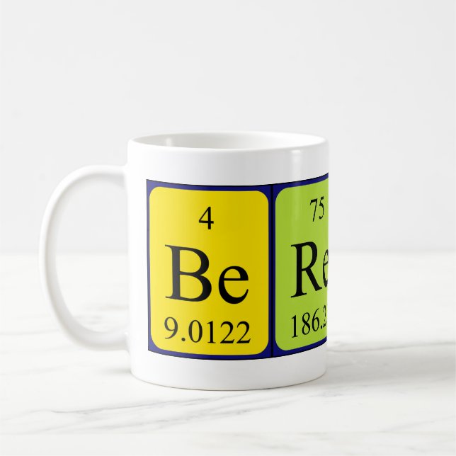 Mug Taille du nom de table périodique Berend (Gauche)