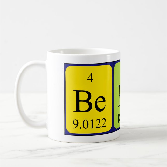 Mug Taille du nom de table périodique Berend (Gauche)