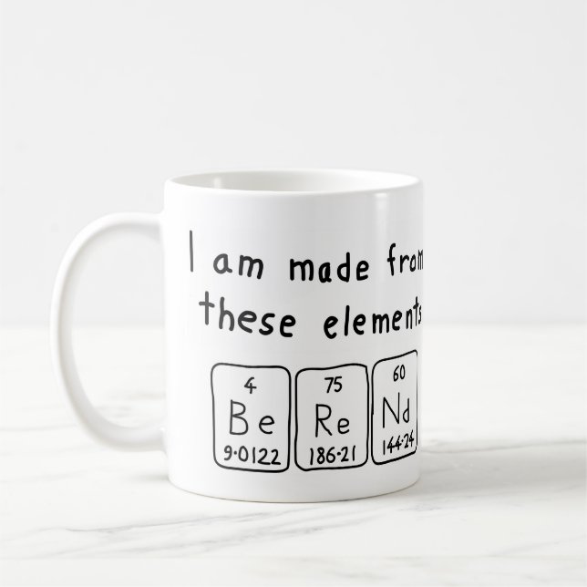 Mug Taille du nom de table périodique Berend (Gauche)