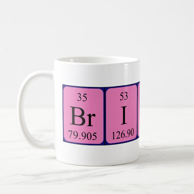 Mug Taille du nom de table périodique Brionna (Gauche)