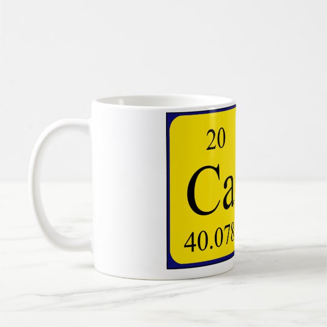 Mug Taille du nom de table périodique Cali (Gauche)