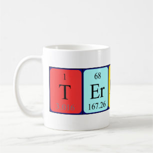 Mug Taille du nom de table périodique de la terrasse