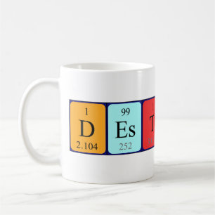 Mug Taille du nom de table périodique du destinataire