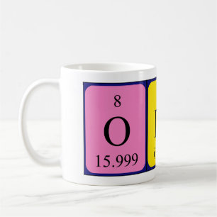 Mug Taille du nom de table périodique en ligne