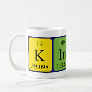 Mug Taille du nom de table périodique Kinsey