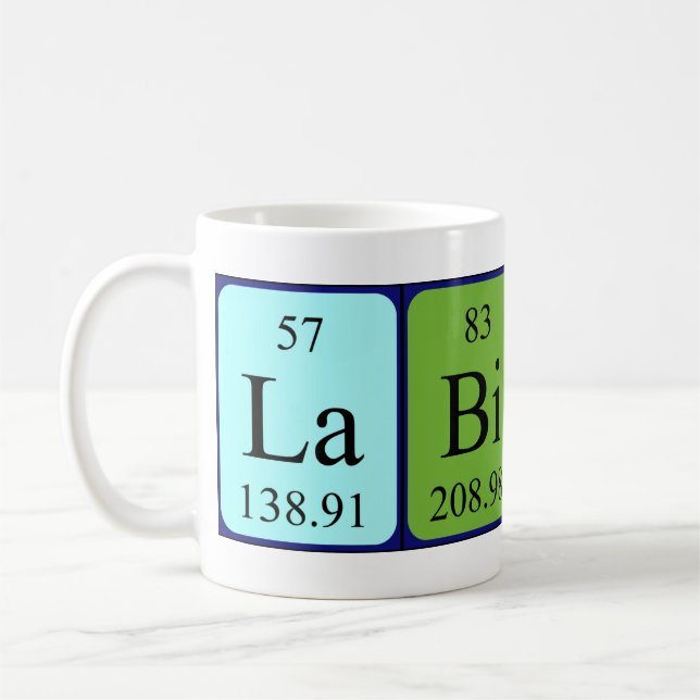 Mug Taille du nom de table périodique Labinot (Gauche)