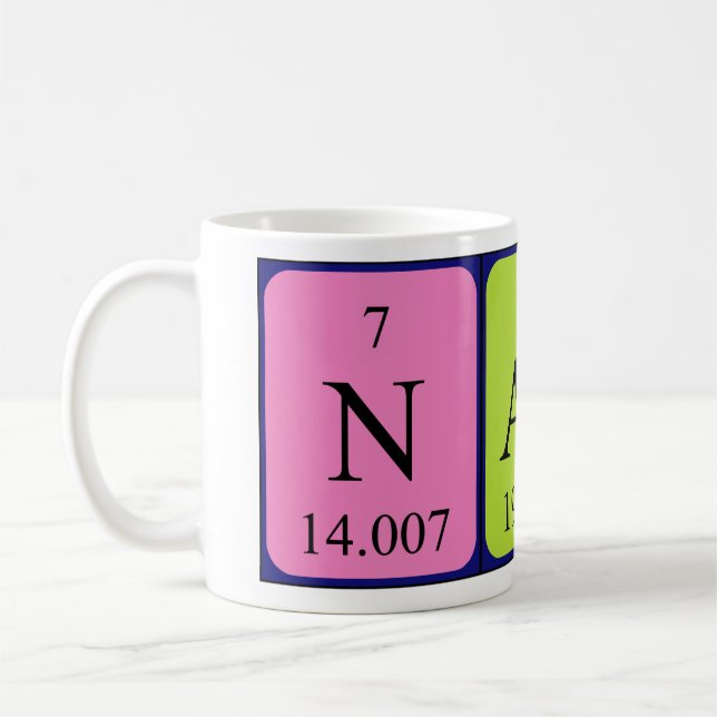 Mug Taille du nom de table périodique Naud (Gauche)