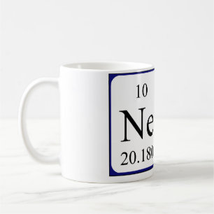 Mug Taille du nom de table périodique Ned