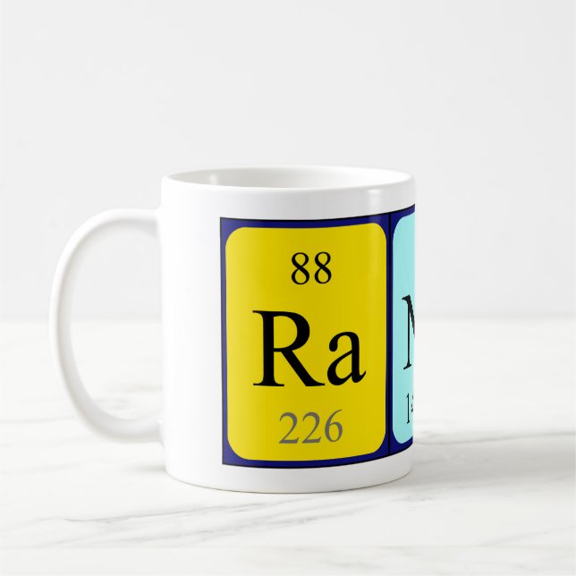 Mug Taille du nom de table périodique Randi (Gauche)