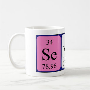 Mug Taille du nom de table périodique Seneca