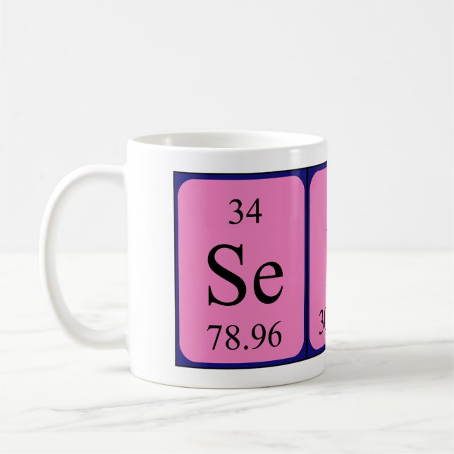 Mug Taille du nom de table périodique Sepp (Gauche)