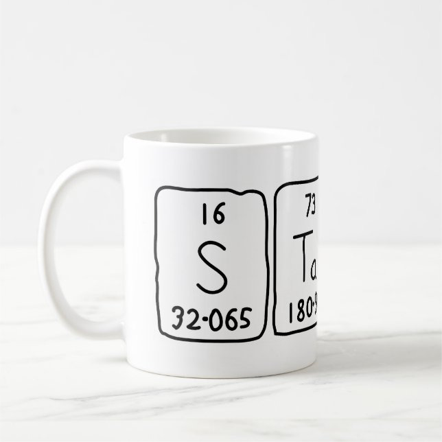 Mug Taille du nom de table périodique Stass (Gauche)
