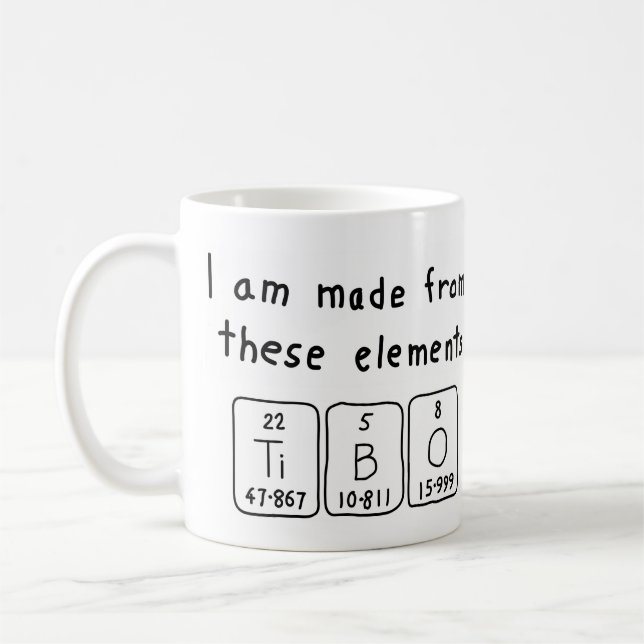 Mug Taille du nom de table périodique Tibo (Gauche)