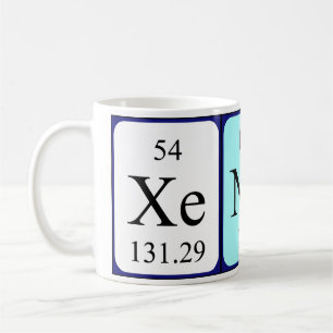 Mug Taille du nom de table périodique Xenos