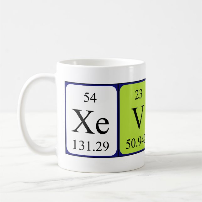 Mug Taille du nom de table périodique Xevach (Gauche)
