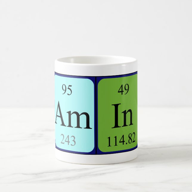 Mug Taille du nom périodique de la table Amin (Centre)