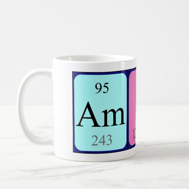 Mug Taille du nom périodique de la table Amin (Gauche)