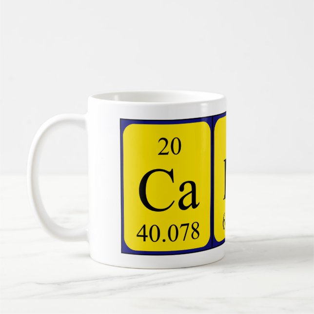 Mug Taille du nom périodique de la table Calin (Gauche)