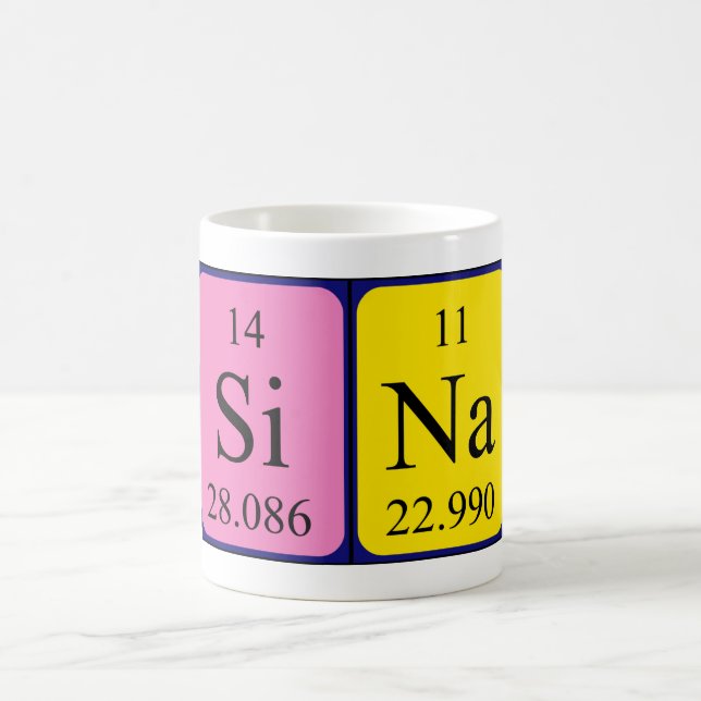 Mug Taille du nom périodique de la table Sina (Centre)