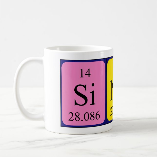 Mug Taille du nom périodique de la table Sinan (Gauche)