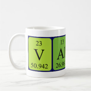 Mug Taille du nom périodique de la table Valon