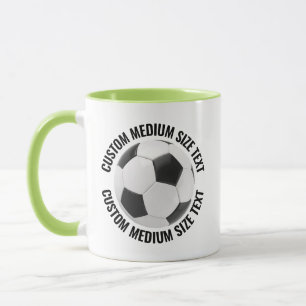 Mug Taille moyenne Texte LIME VERT Combo 11oz Soccer p