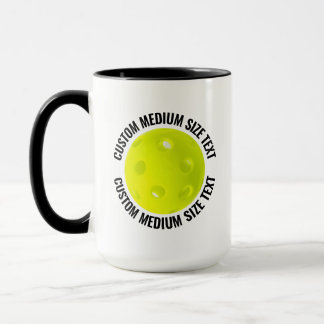 Mug Taille moyenne Texte NOIR Combo 15oz Pickleball pe