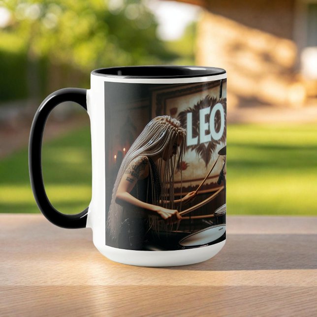 Mug Tambours de musiciens Leo Zodiac (Créateur téléchargé)