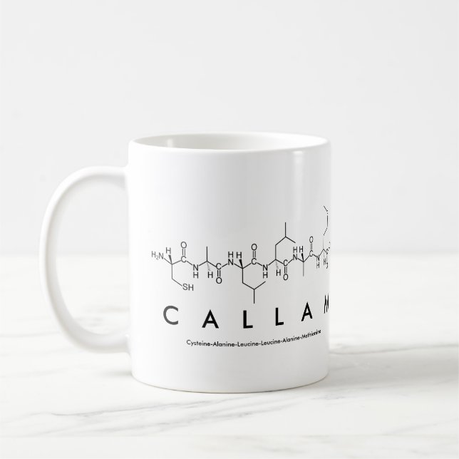 Mug Tampon du nom du peptide Callam (Gauche)
