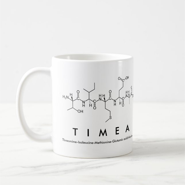 Mug Tampon du nom du peptide Timea (Gauche)