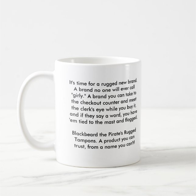 Mug Tampons rocailleux de marque de Blackbeard (Gauche)