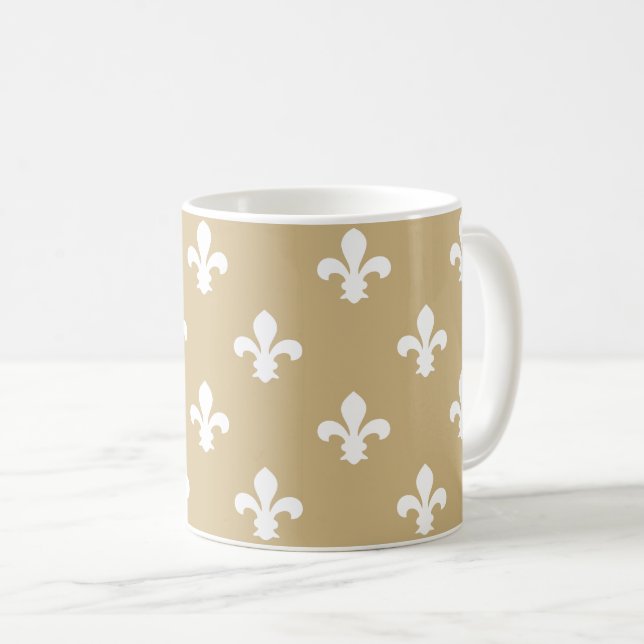 Mug Tan Neutral Fleur de Lys (Devant droit)