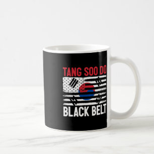 Mug Tang Soo Do Black Belt Karate Fighter Coréen Marti