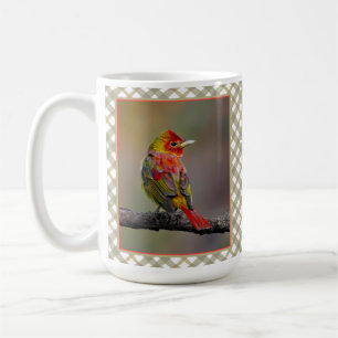 Mug Tangara écarlate en mue - Photographie originale