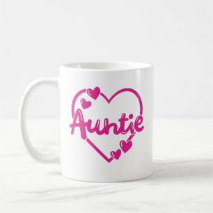Mug "Tante" dans la coutume de poupée rose
