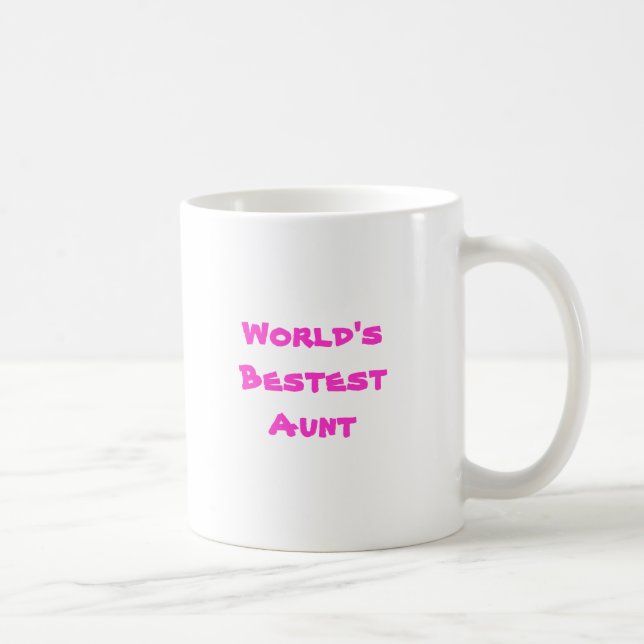 Mug Tante de Bestest du monde (Droite)