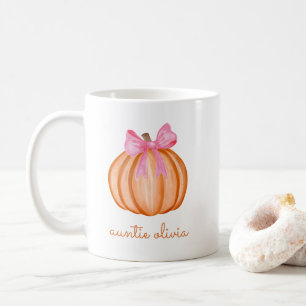 Mug Tante de la citrouille à l'aquarelle Cadeau d'auto