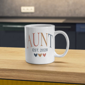 Mug Tante de saute personnalisée, Cadeau de la tante C