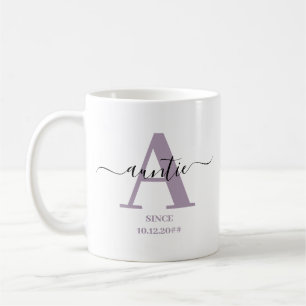 Mug Tante Élégant Monogramme de script