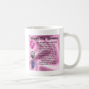 Mug Tante Poem - soixante-dixième anniversaire