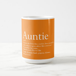 Mug Tante préférée Définition Orange Tatie