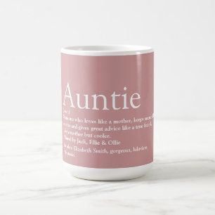 Mug Tante préférée Tante Définition Amusant Rose