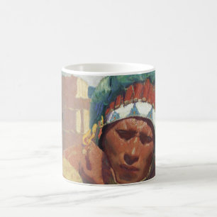 Mug Taos Indian tenant un pot d'eau par Blumenschein