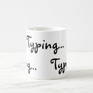 Mug Taper des lettres de texte noir