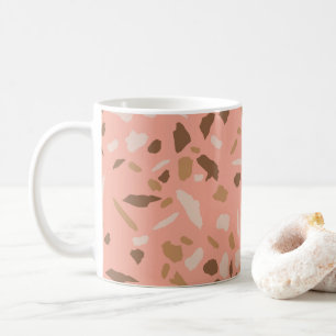 Mug Tapis Beige Tan Brown Terrazzo Marbre Motif