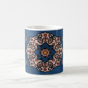 Mug Tapis de modèle turc persan bleu oriental