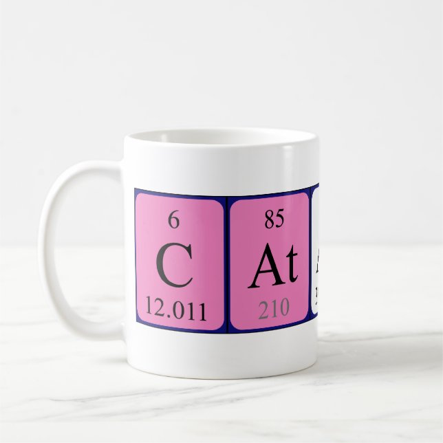 Mug Tapis de nom de table périodique Catarina (Gauche)