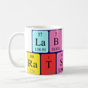 Mug Tapis de nom de table périodique Lab Rats